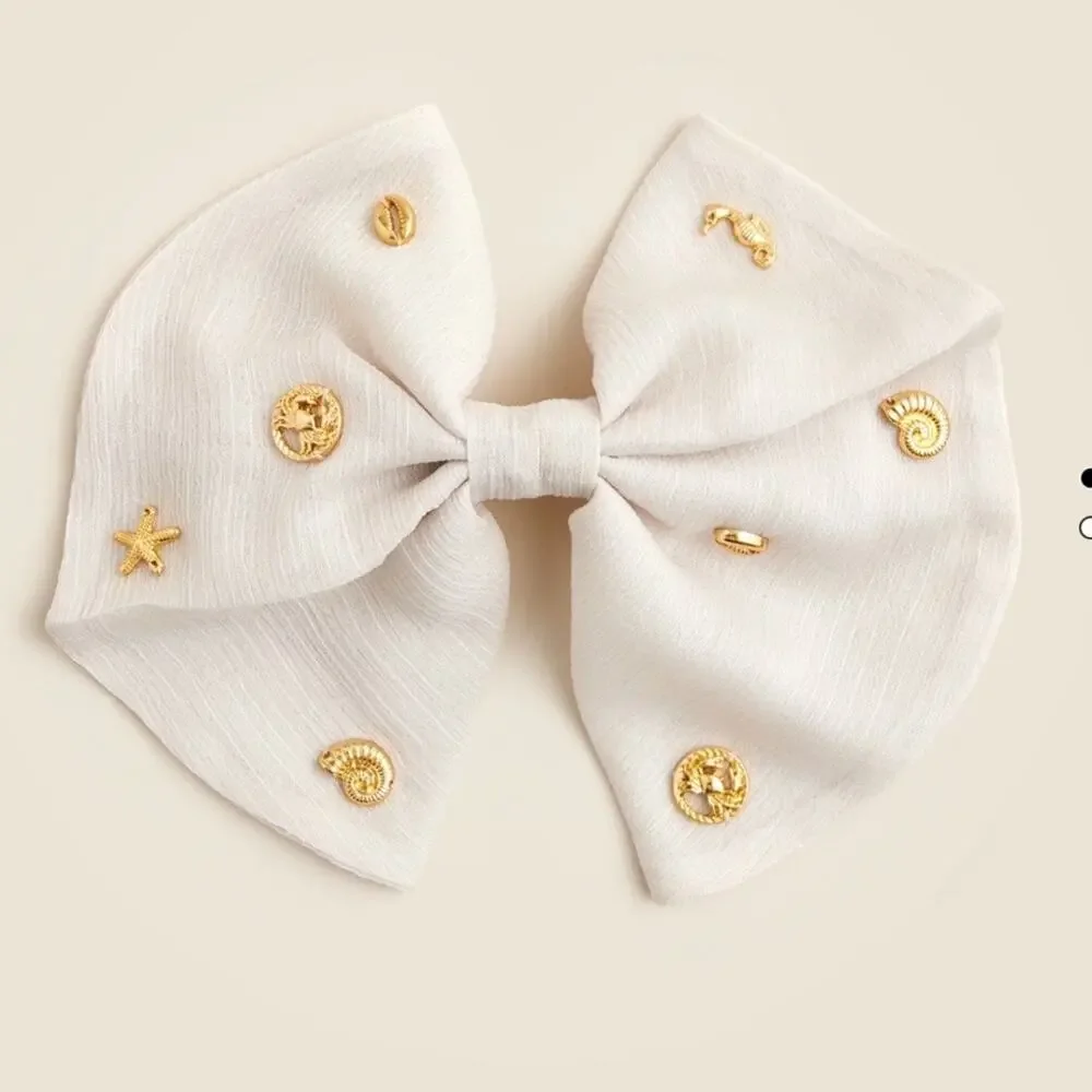 J. Crew Nautical charm bow hair clip barrette